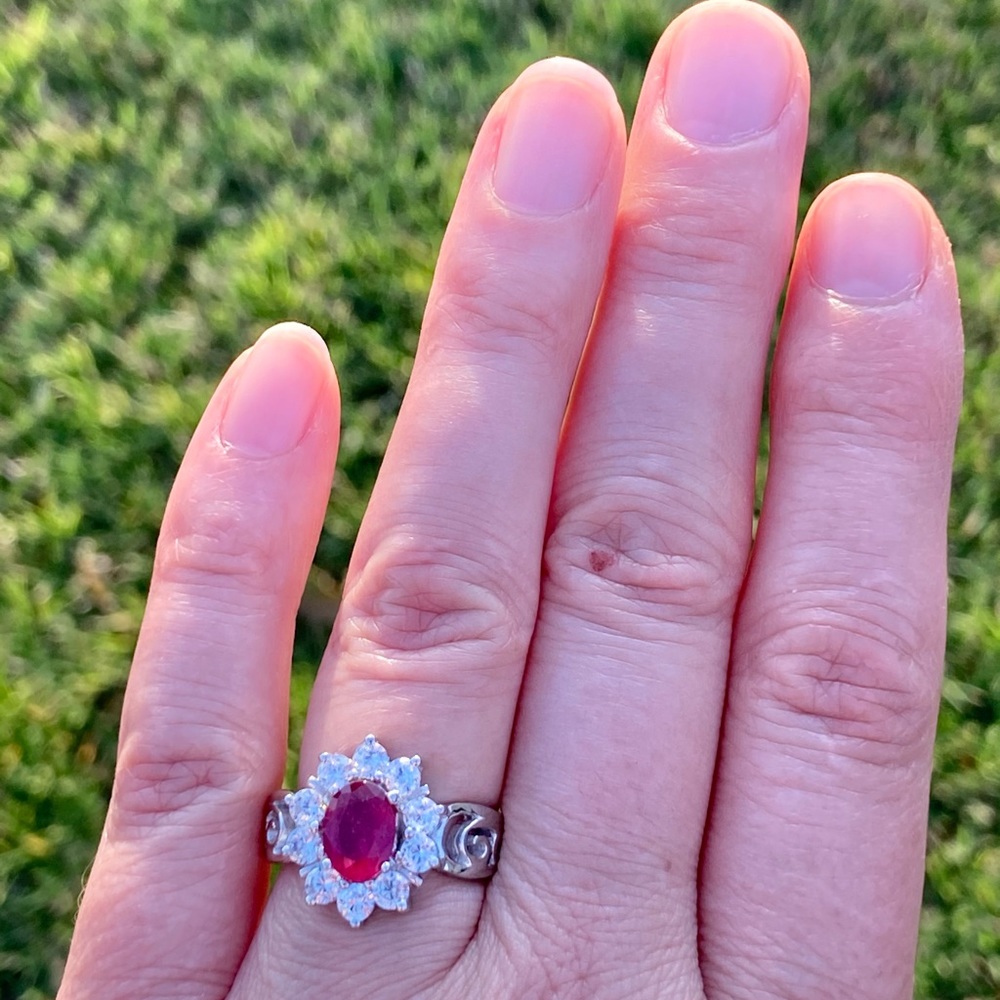Sparkling Genuine Ruby Ring - image 2